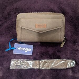 Wrangler Taupe Wallet with Strap